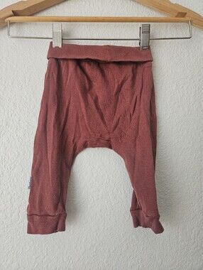 gerber 100% cotton rust red panda lounge pants,  6 - 9 months